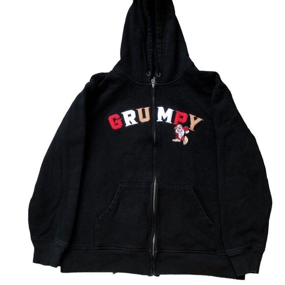 Vintage Walt Disney World Embroidered Snow White Hoodie Sweater Medium Black - Picture 2 of 16